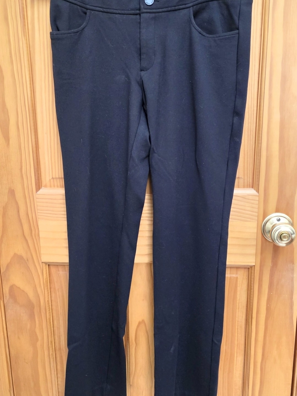 Anne Klein Black Straight-Leg Men's Pants